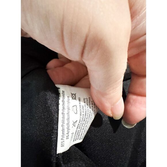 Satin Lace V Neck Sheer Lingerie Slip Dress Black Womens Medium - Picture 6 of 7